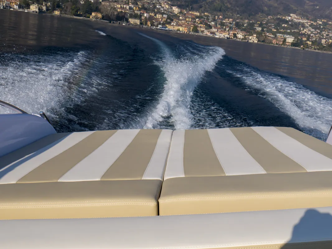Tullio Abbate 28 Swiss Edition — stern view with swim platform